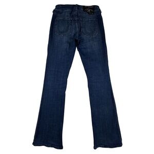 True Religion Becca Mid Rise Bootcut Jeans Dark Indigo Horseshoe Size 27 (29)